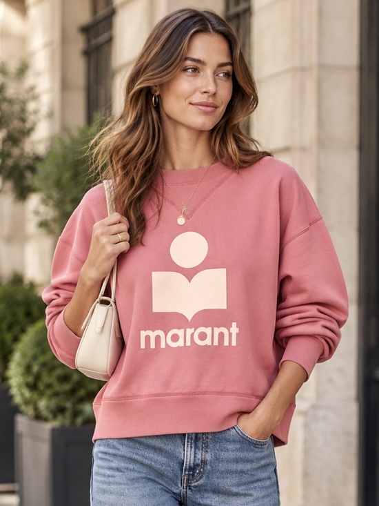 Isabel Marant Tops - Isabel Marant Rose Sweatshirt with Logo 40